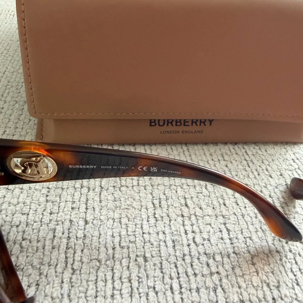 Burberry Brown Tortoise Square Sunglasses